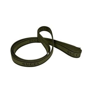 Gucci Gift Wrapping Ribbon Unisex 70 Inches Olive Green Grosgrain Logo Print